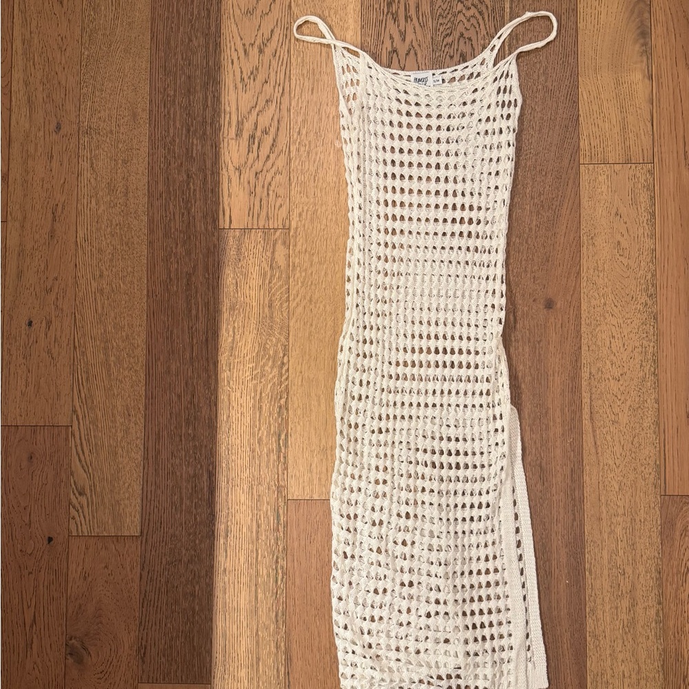 Princess Polly Cream Crochet cover up